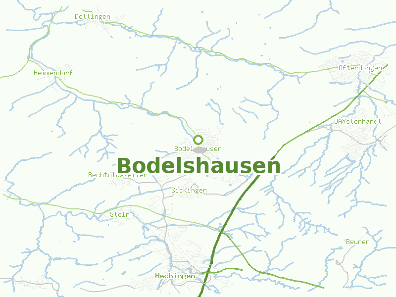 Karte von Bodelshausen