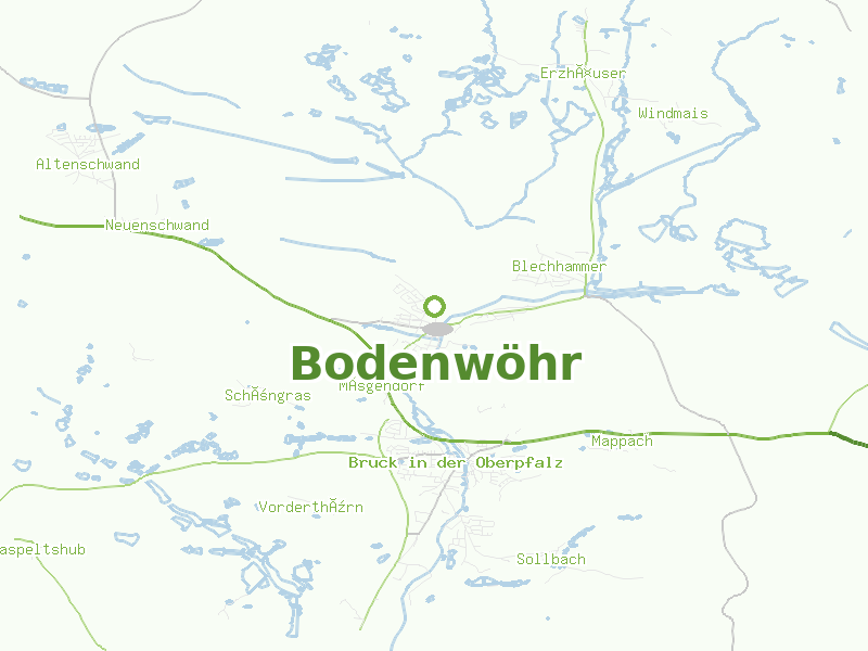 Karte von Bodenwöhr