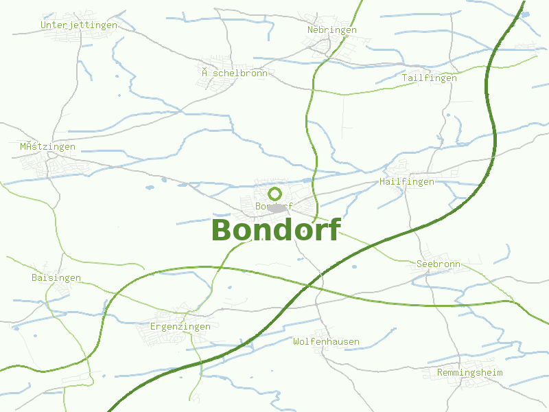 Karte von Bondorf