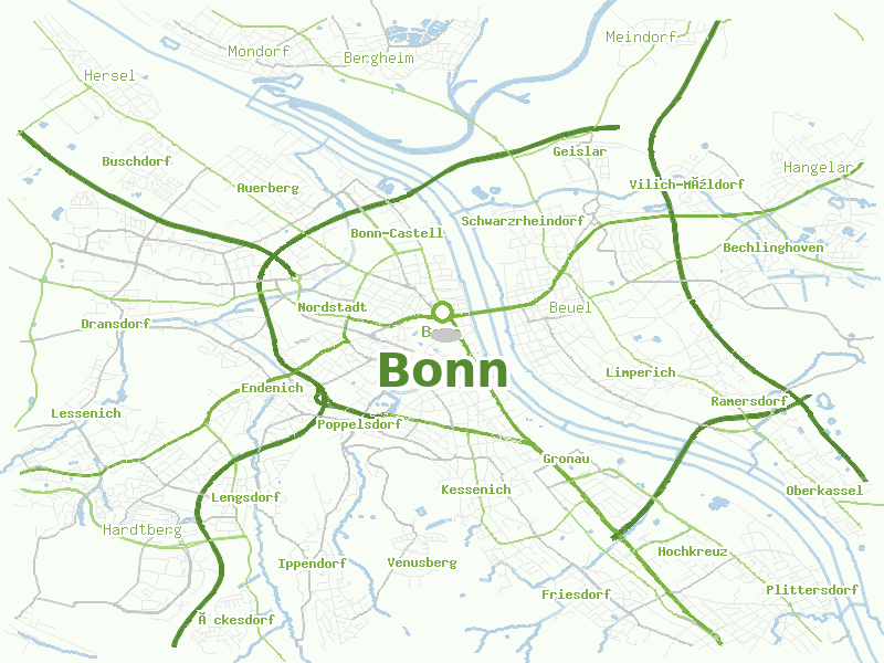Karte von Bonn