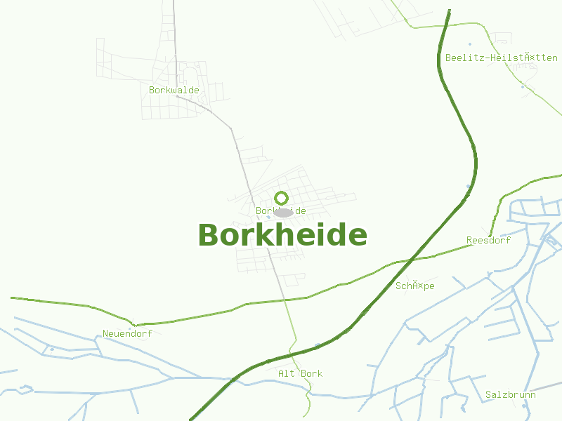 Karte von Borkheide