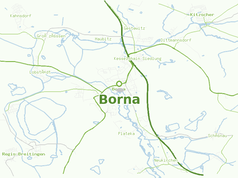 Karte von Borna