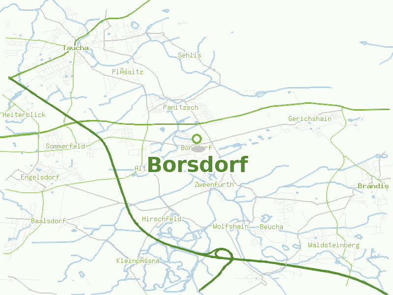 Karte von Borsdorf