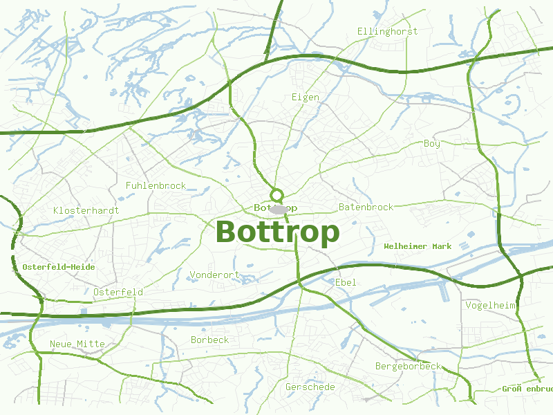 Karte von Bottrop