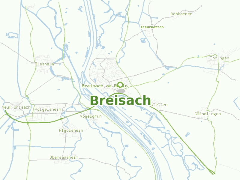 Karte von Breisach