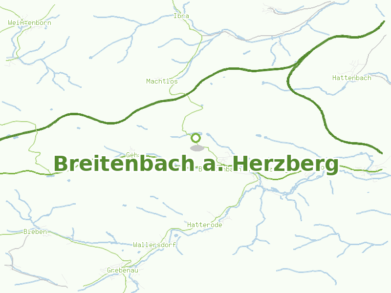 Karte von Breitenbach a. Herzberg