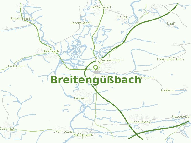 Karte von Breitengüßbach