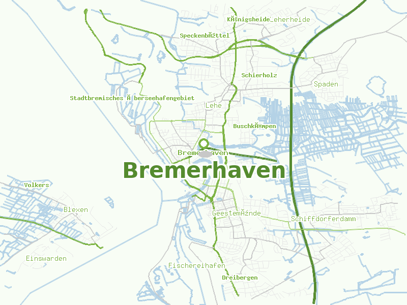 Karte von Bremerhaven