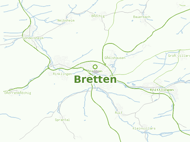 Karte von Bretten