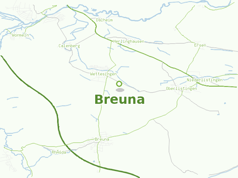 Karte von Breuna