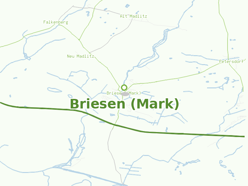 Karte von Briesen (Mark)