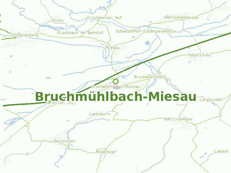Karte von Bruchmühlbach-Miesau