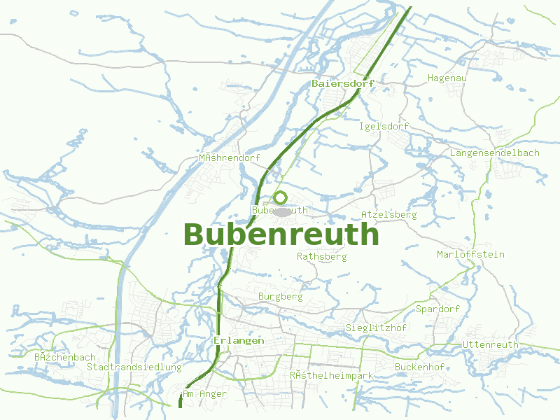 Karte von Bubenreuth