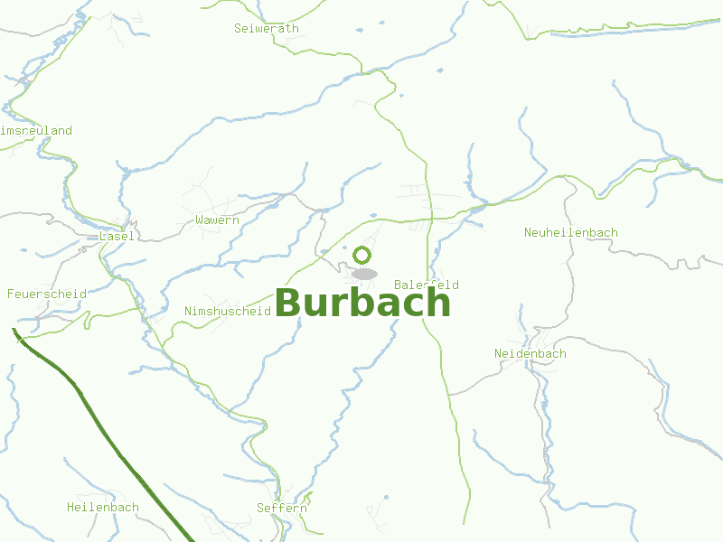 Karte von Burbach