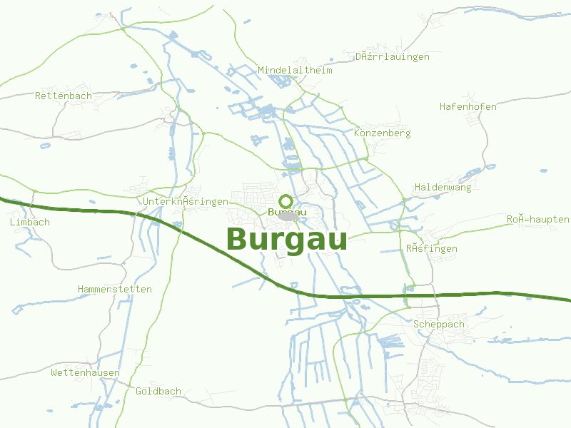 Karte von Burgau