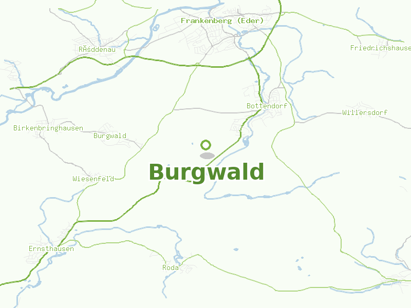 Karte von Burgwald