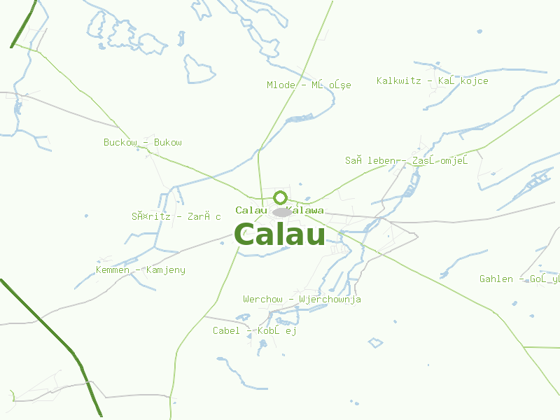Karte von Calau
