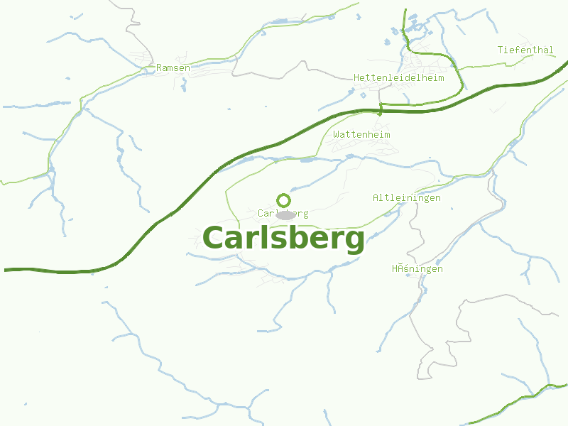 Karte von Carlsberg