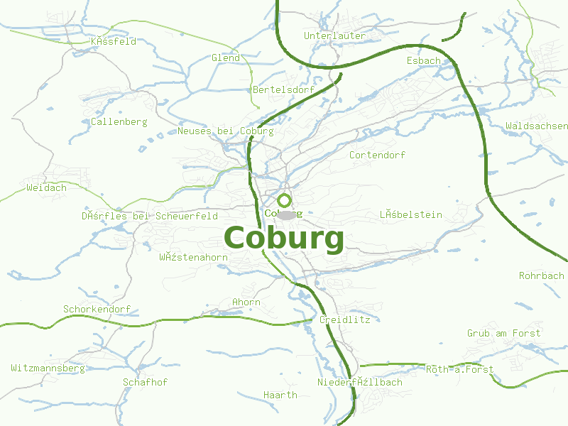 Karte von Coburg