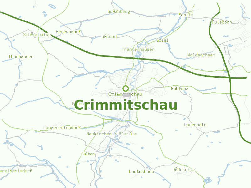 Karte von Crimmitschau