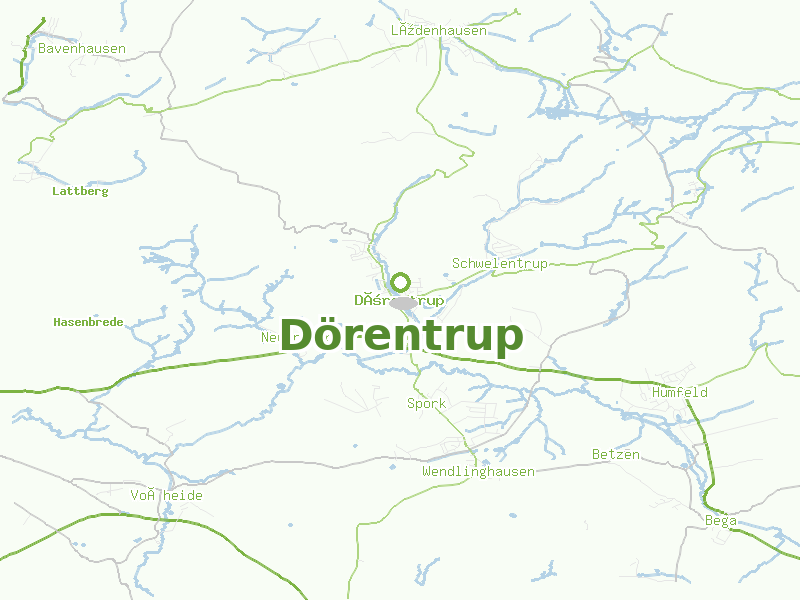 Karte von Dörentrup