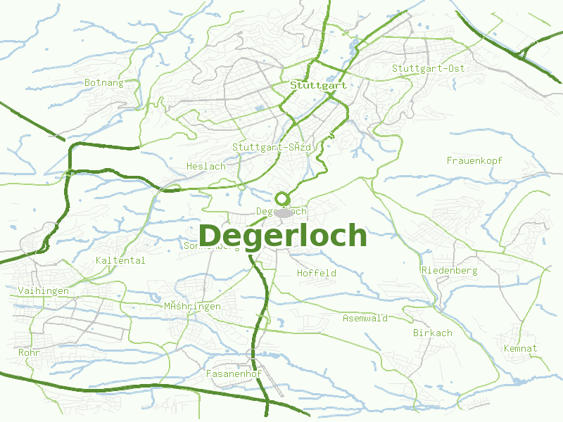 Karte von Degerloch