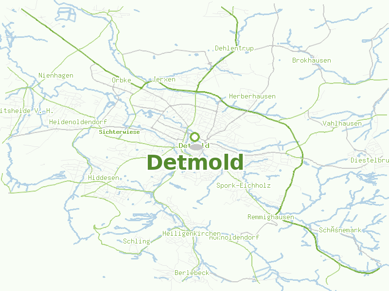 Karte von Detmold