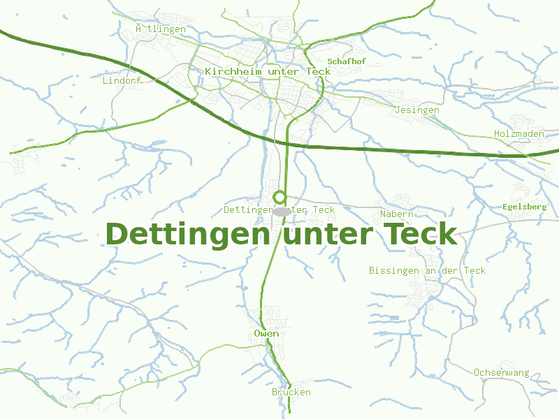 Karte von Dettingen unter Teck