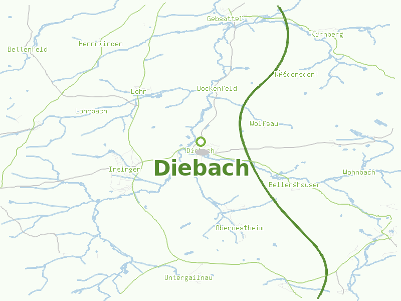 Karte von Diebach
