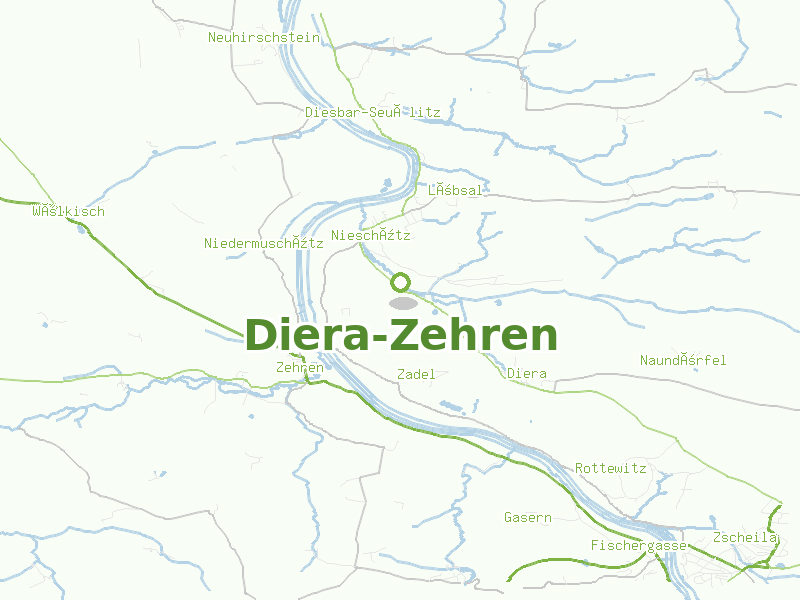 Karte von Diera-Zehren