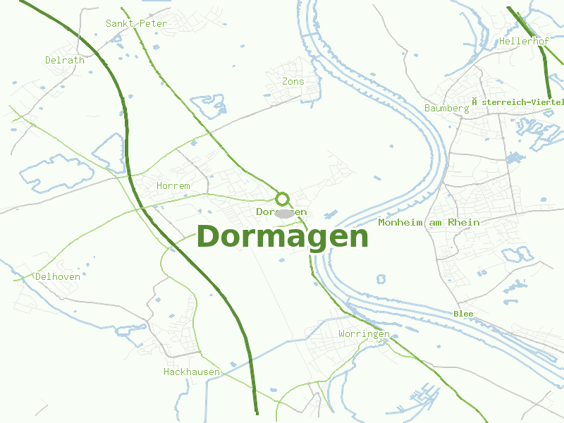 Karte von Dormagen