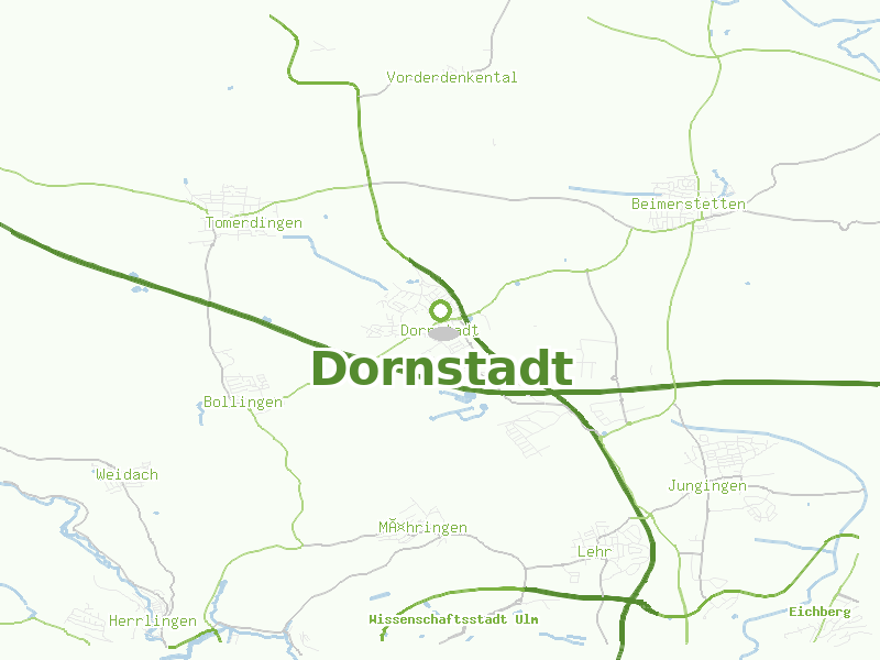 Karte von Dornstadt