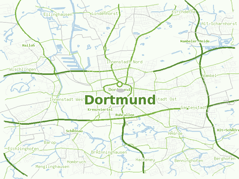 Karte von Dortmund