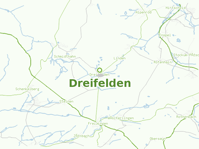 Karte von Dreifelden