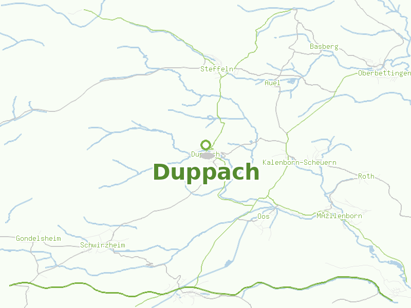 Karte von Duppach