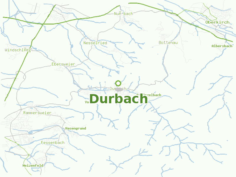 Karte von Durbach