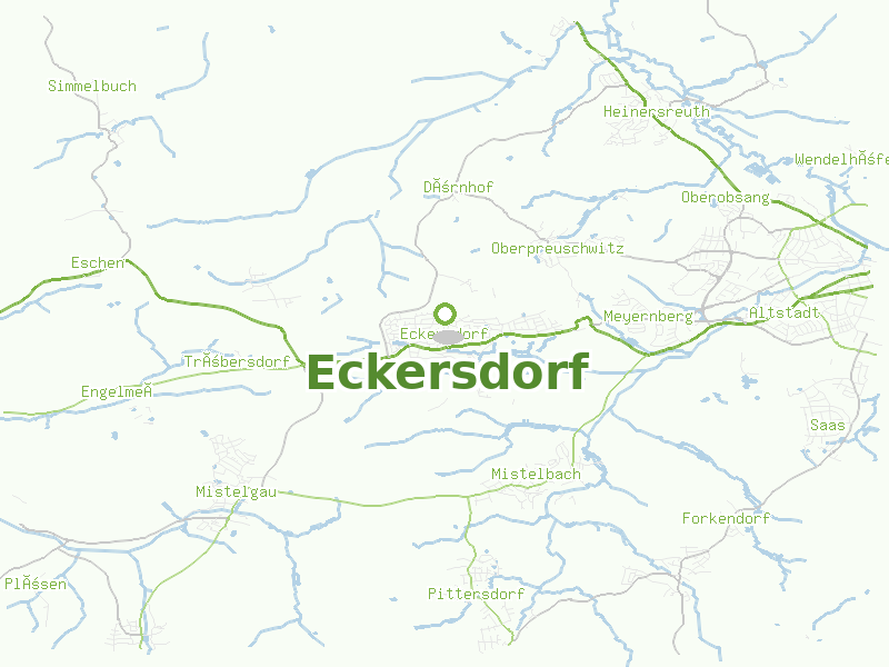 Karte von Eckersdorf