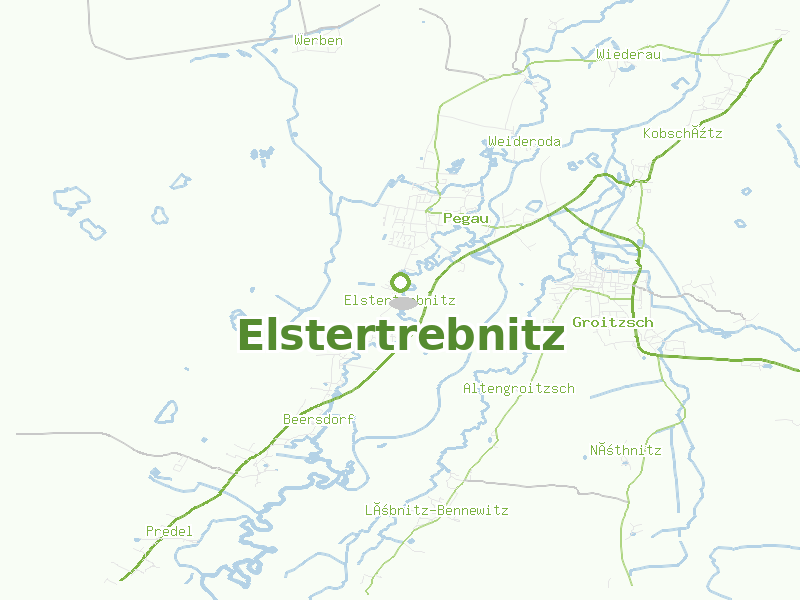 Karte von Elstertrebnitz