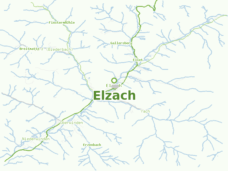Karte von Elzach