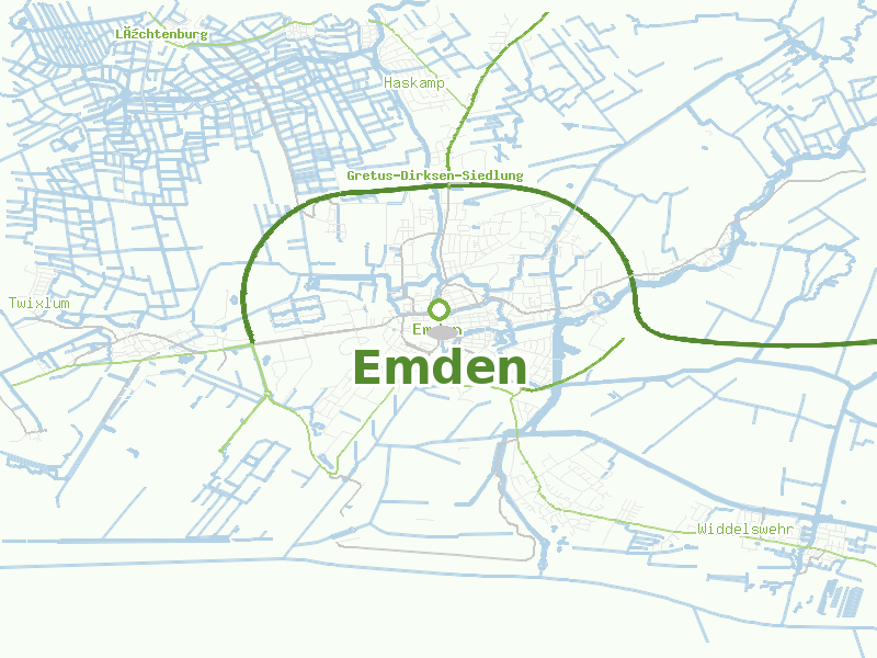 Karte von Emden