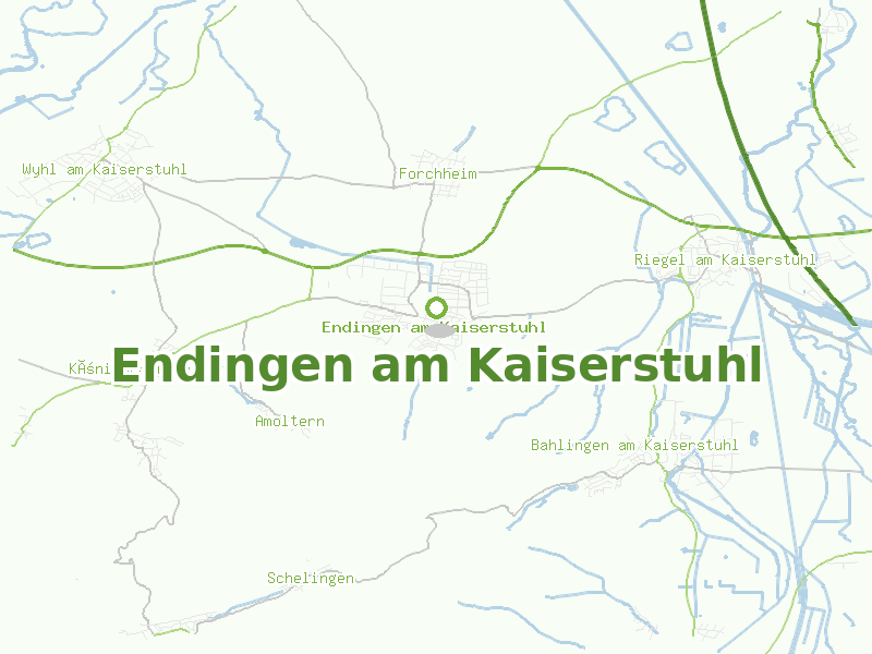 Karte von Endingen am Kaiserstuhl