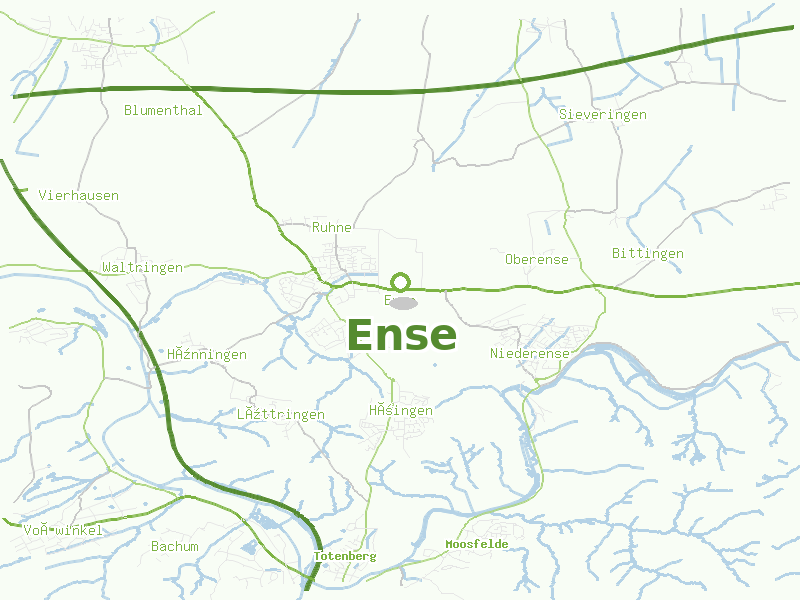 Karte von Ense