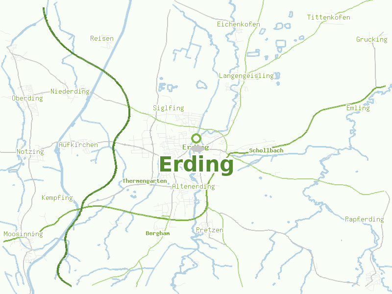 Karte von Erding
