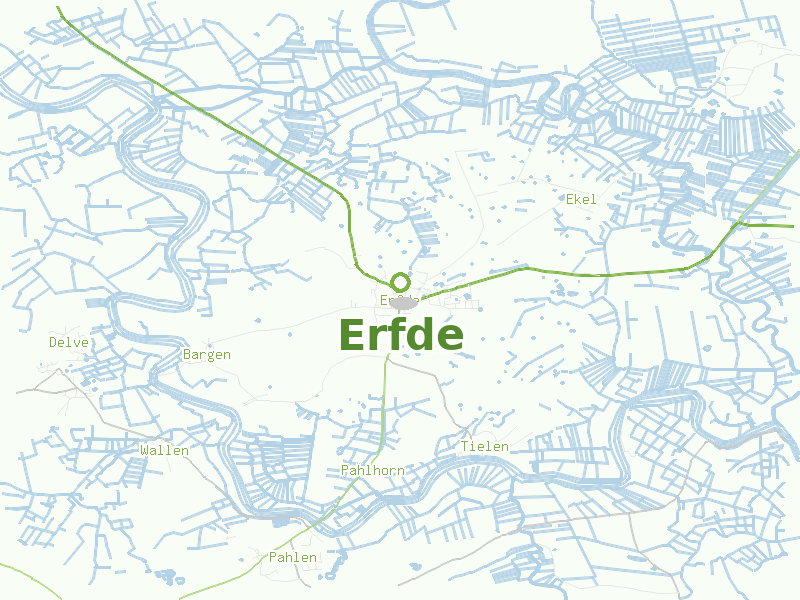 Karte von Erfde