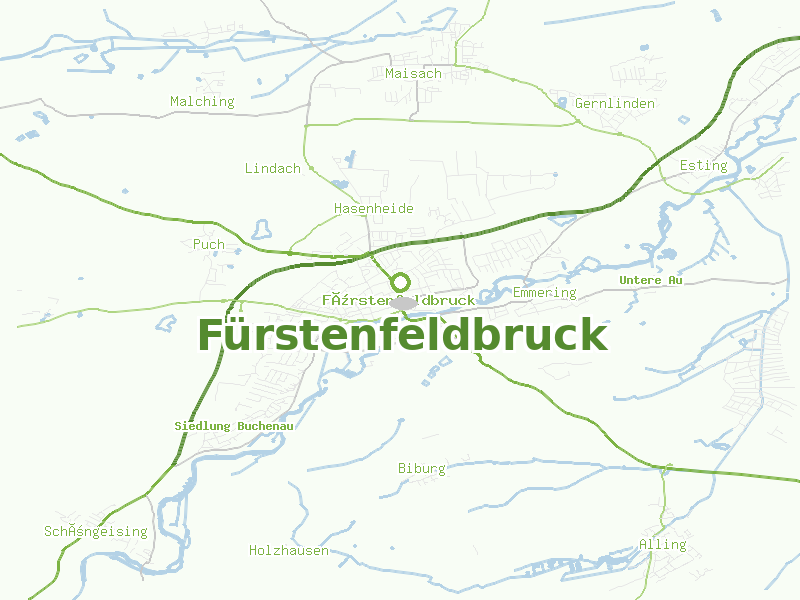Karte von Fürstenfeldbruck
