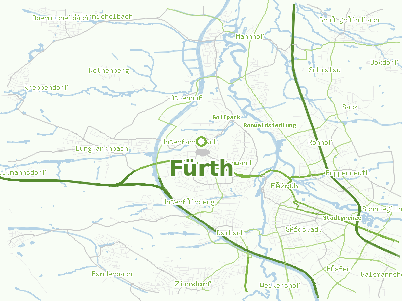 Karte von Fürth