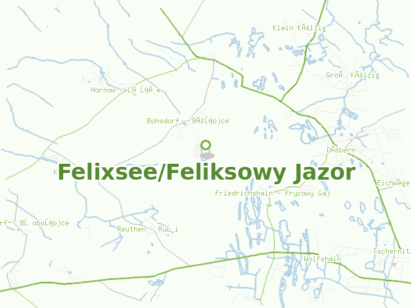 Karte von Felixsee/Feliksowy Jazor