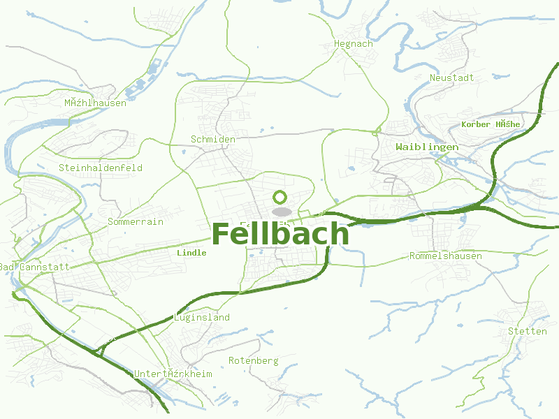 Karte von Fellbach
