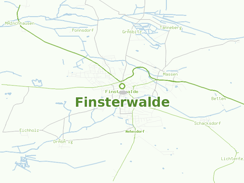 Karte von Finsterwalde