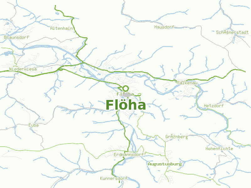 Karte von Flöha